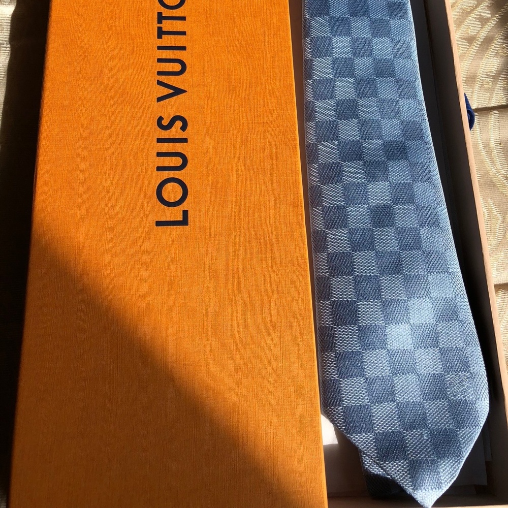 Louis Vuitton: Blue Checkered Tie